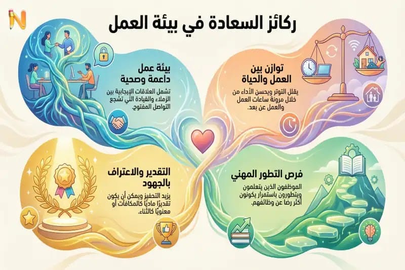 العوامل المؤثرة في السعادة الوظيفية